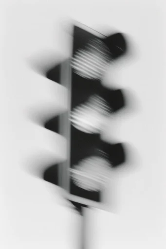 Ethereal Kinetic Monochrome style reference image — intentional camera movement
