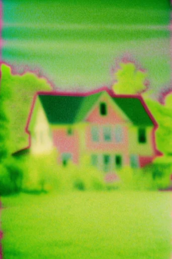 Neon Analog Halftone style AI image example 4
