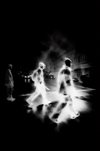 Spectral Obsidian Radiance style reference image — high-contrast monochrome