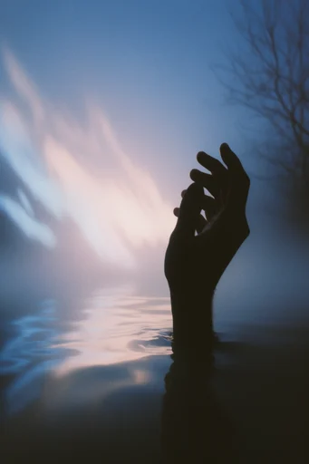 Ethereal Twilight Surrealism style reference image — analog film grain