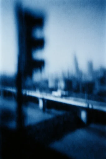 Ethereal Nocturnal Minimalism style reference image — deep indigo and cyan palette