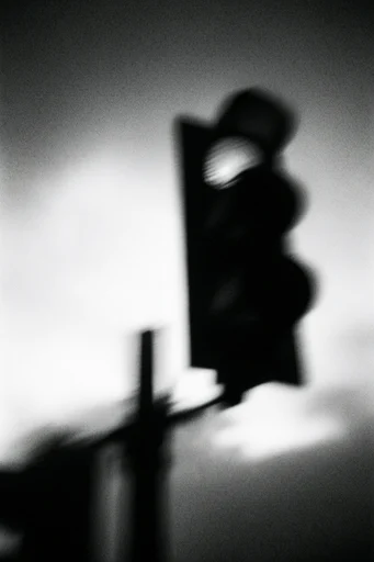 Monochrome Ethereal Noir style reference image — minimalist composition