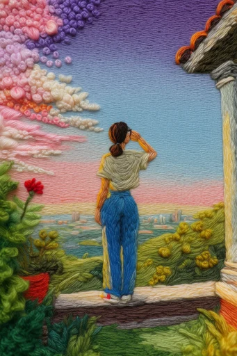 Tactile Fiber Landscapes moodboard — generate AI images in this style