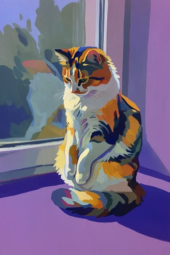 Vivid Fauvist Impasto style reference image — bold graphic lighting