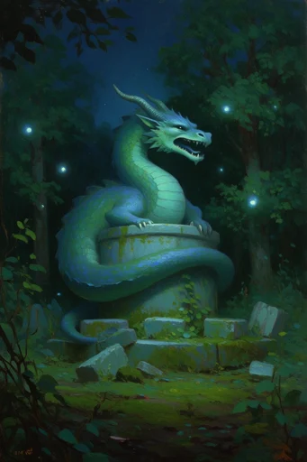 Ethereal Nocturnal Luminescence style reference image — deep indigo and teal palette