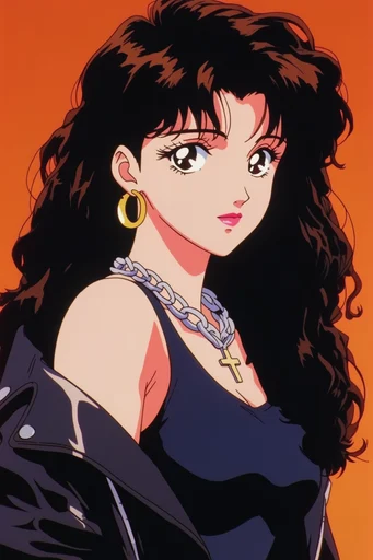 Retro Pop Anime style reference image — retro city pop aesthetic