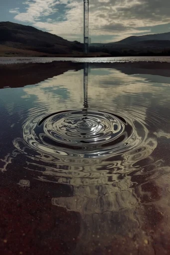 Luminous Liquid Abstraction style AI image example 2