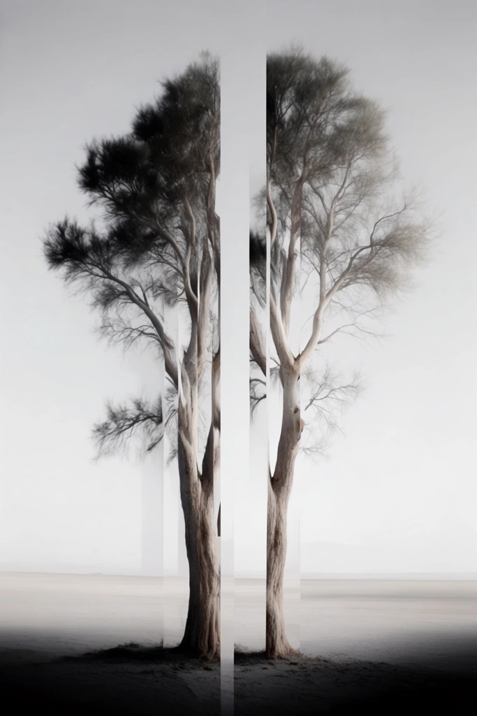 Minimalist Glitch Avant-Garde style AI image example 2