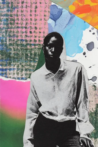 Gritty Avant-Garde Collage style reference image — analog collage