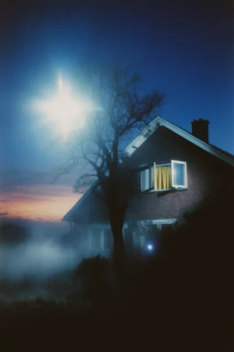 Luminous Cobalt Twilight style reference image — anamorphic lens flare