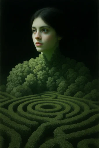 Structured Geometric Nature style reference image — minimalist architectural symmetry