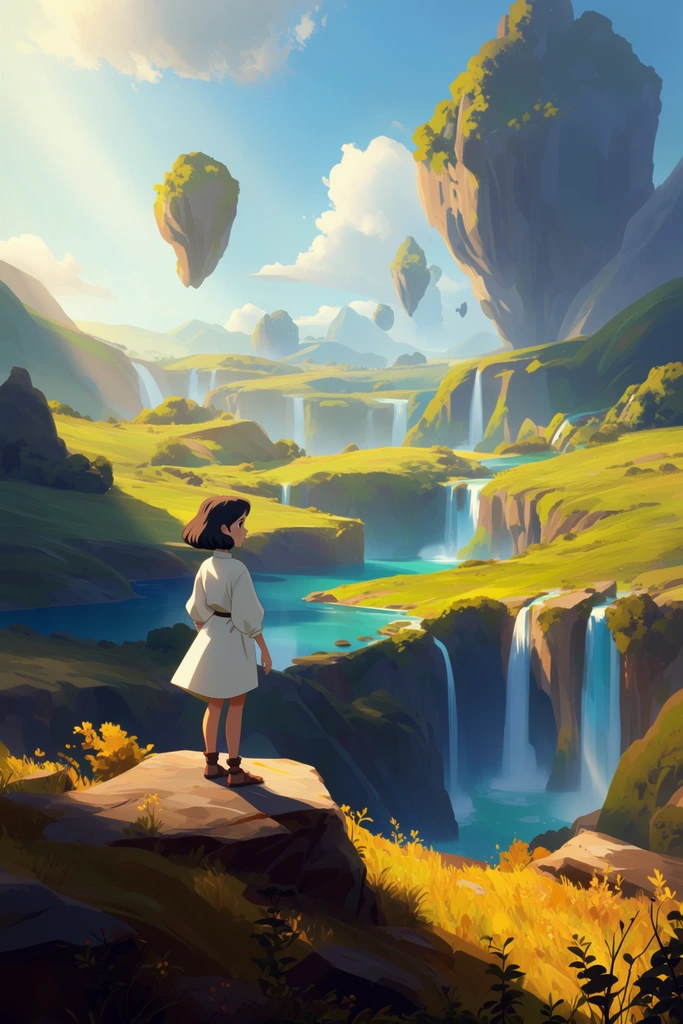 Nostalgic Ghibli Pastoral style AI image example 2