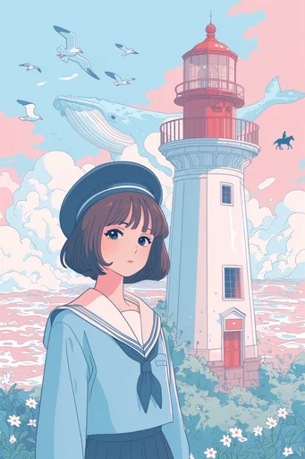 Ethereal Pastel Surrealism style reference image — nostalgic urban fantasy