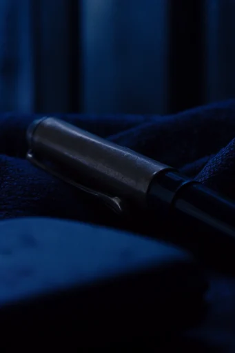 Cinematic Cobalt Noir style reference image — deep indigo and cobalt palette