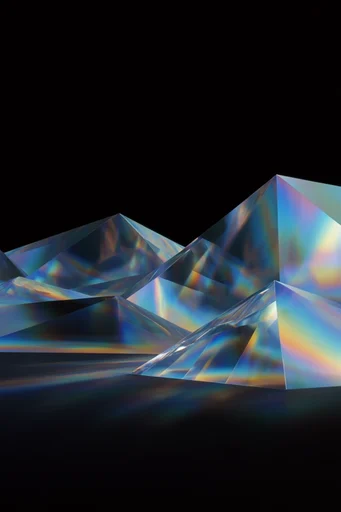 Spectral Glass Minimalism style AI image example 2