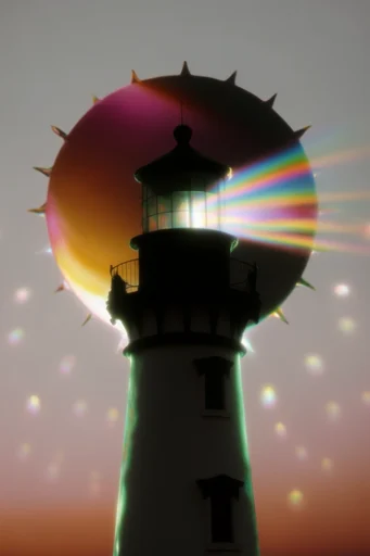 Prismatic Ethereal Glamour style reference image — rainbow lens flare