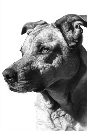 Monochrome Academic Realism style reference image — expressive facial details