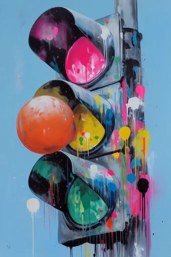 Maximalist Neon Pop-Surrealism style reference image — neon saturated palette