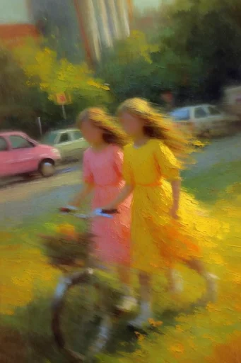 Luminous Impressionist Motion style reference image — impressionist oil painting