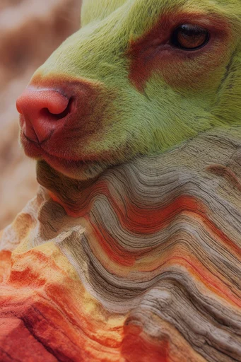 Organic Geological Surrealism style AI image example 3