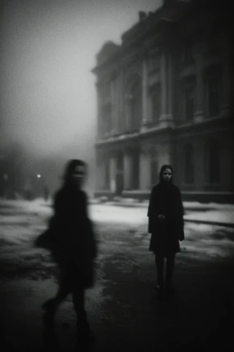 Ethereal Pictorialist Noir style reference image — mysterious liminality