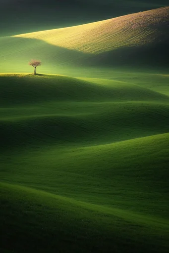 Minimalist Verdant Landscapes style reference image — velvety moss texture