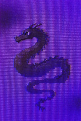 Nostalgic Digital Phosphor style reference image — dithered shading