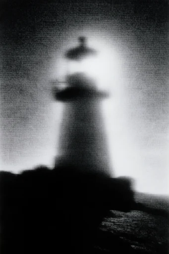 Obscured Monochrome Noir style reference image — lo-fi texture