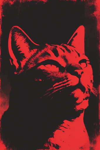 Crimson Noir Graphic style reference image — graphic silhouette