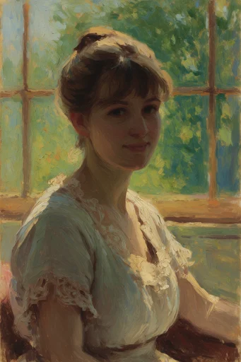 Luminous Verdant Impressionism style reference image — vibrant greens and cerulean