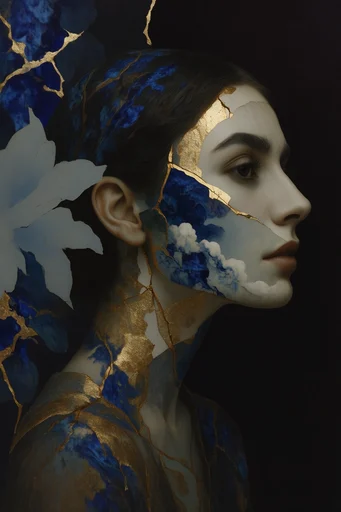 Celestial Gilded Surrealism style reference image — ethereal celestial motifs