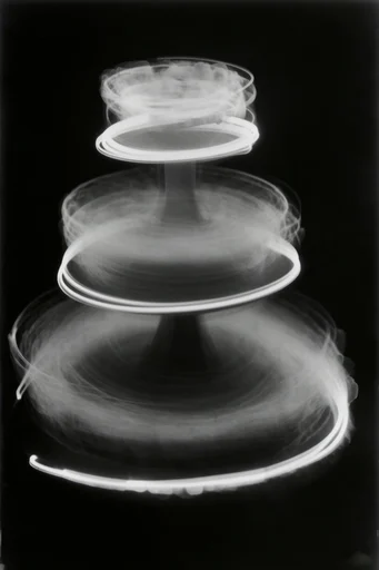 Experimental Analog Noir style reference image — surreal light trails