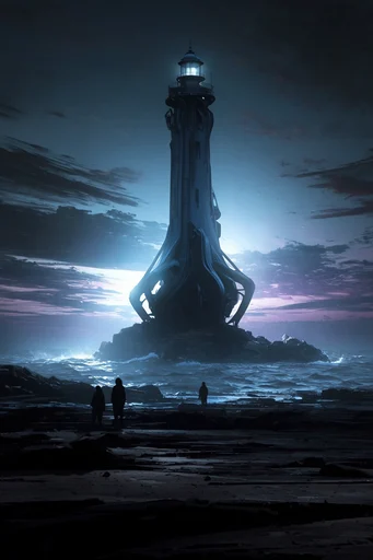 Cinematic Cyan Noir style reference image — high-contrast silhouette