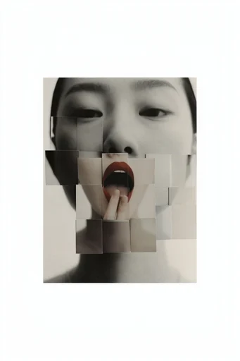 Deconstructed Archival Minimalism style reference image — fragmented cubist perspective