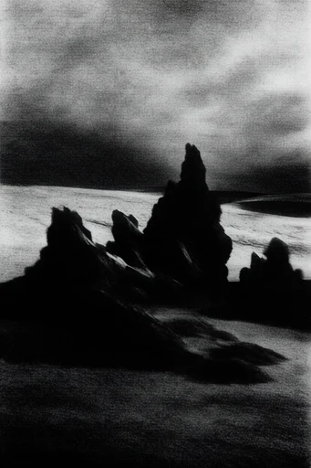 Experimental Noir Abstraction style AI image example 2