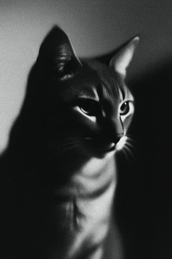Stippled Chiaroscuro Noir style reference image — deep shadows