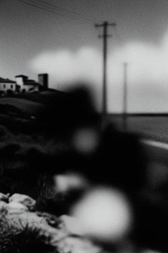 Gritty Monochromatic Noir style AI image example 2