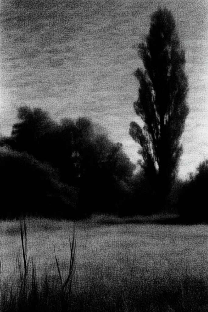 Monochrome Shadow Grain style AI image example 2