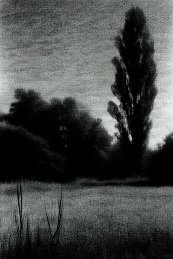 Monochrome Shadow Grain style AI image example 2