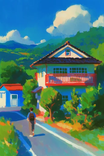 Luminous Whimsical Impressionism style reference image — whimsical anime-influenced illustration