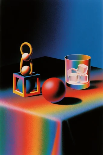Chromatic Retro Surrealism style reference image — vibrant color gradients