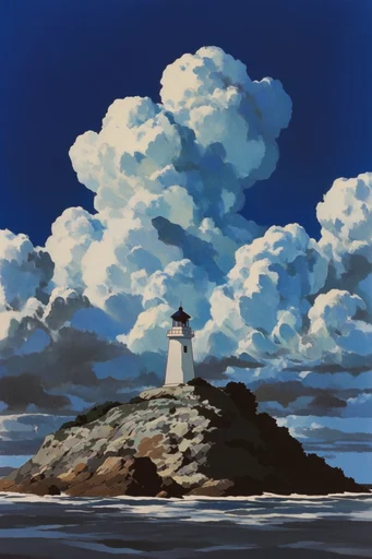 Surreal Cobalt Cloudscapes style reference image — painterly texture