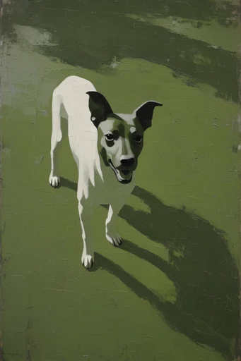 Monochromatic Verdant Surrealism style reference image — dreamlike atmosphere