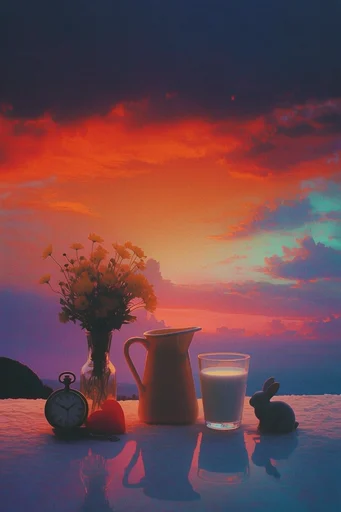 Ethereal Analog Solitude style reference image — high-contrast silhouette