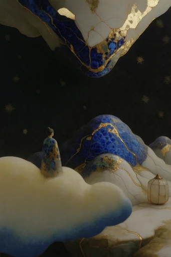 Celestial Gilded Surrealism style reference image — gilded surrealism