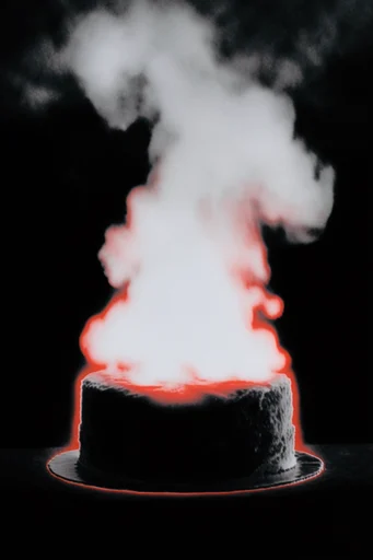 Spectral Thermal Noir style reference image — glowing minimalist silhouette