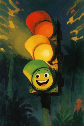 Luminous Nocturnal Impasto style reference image — thick impasto brushstrokes