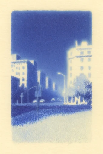 Monochromatic Cobalt Surrealism style reference image — monochromatic ultramarine blue