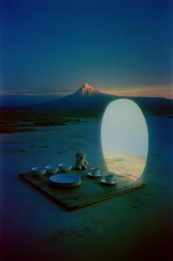 Ethereal Twilight Surrealism style reference image — liminal dreamscape