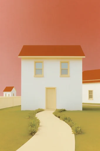 Graphic Surrealist Minimalism style AI image example 4